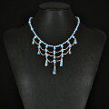 Available on Etsy – Opal glass tiered necklace with earrings Available on Etsy – Opal glass tiered necklace with earrings