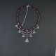 Multi-tiered necklace in sterling and garnet Multi-tiered necklace in sterling and garnet
