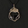 Brown agate teardrop in sterling Brown agate teardrop in sterling